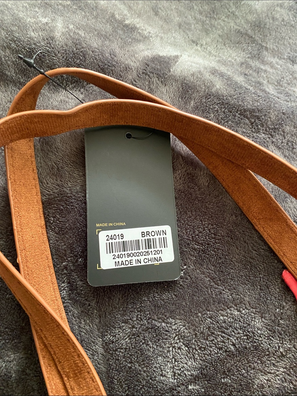 BE COOL Tan Suede Shoulder Bag with Bow Charm - Picture 9 of 10